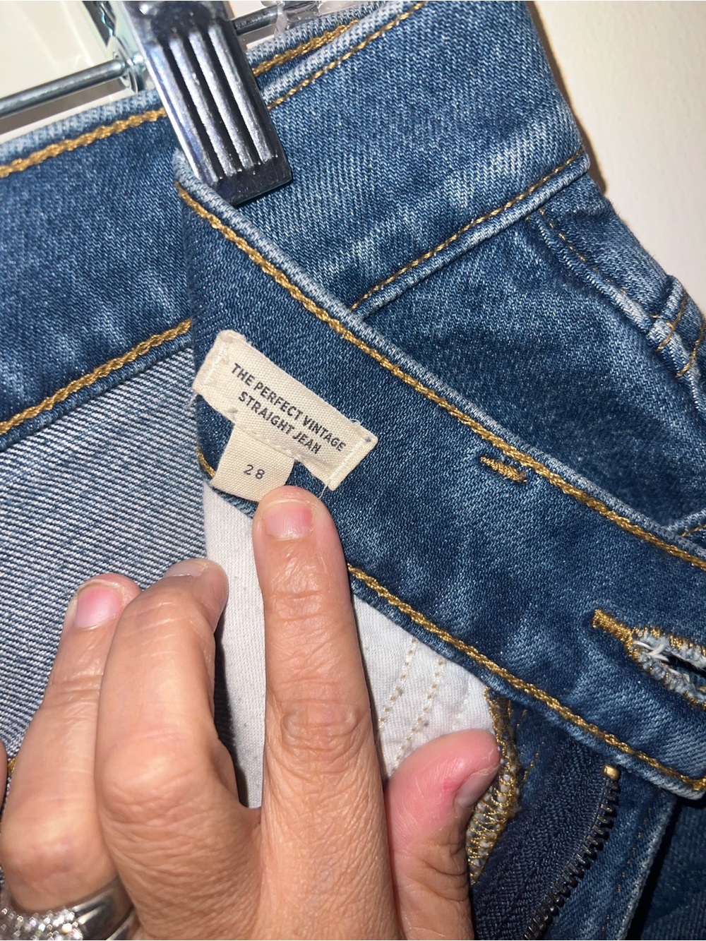 Madewell The Perfect Vintage Straight Jeans Size 28 Medium Wash High Rise - Picture 7 of 7